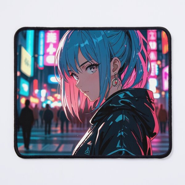 Item preview, Future City Anime Girl | Neon Cyber Style designed and sold by AnimDream .