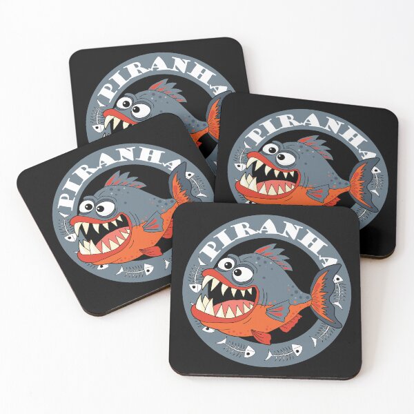 Item preview, Angry Piranha Fish Logo designed and sold by HotHibiscus.