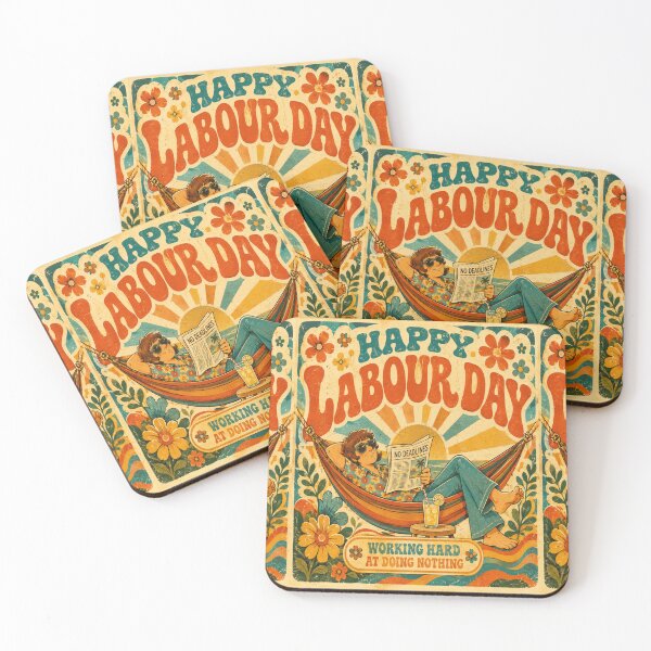 Item preview, Funny Retro Happy Labour Day Working Hard At Doing Nothing Vintage designed and sold by InspiredCreatives.