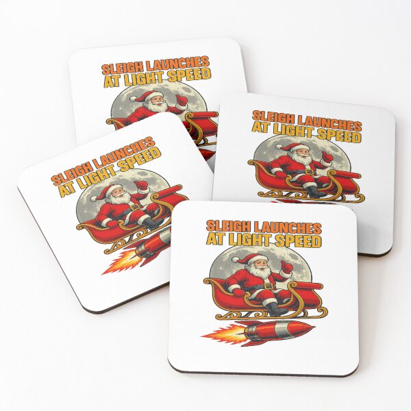 Item preview, Sleigh Launches At Light Speed Santa Rocket Christmas designed and sold by ColeLaniTrading.