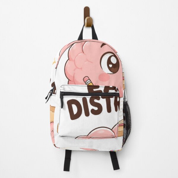 Item preview, Easily Distracted – Cute Funny Brain Cartoon Sticker designed and sold by Kiinaaa.