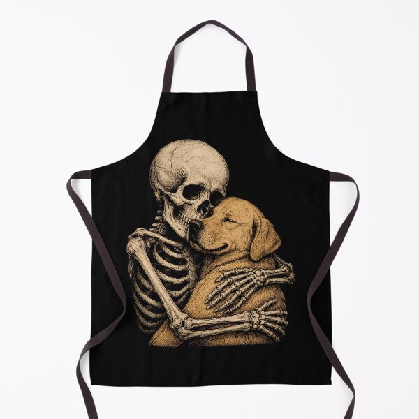 Item preview, Skeleton hugging a dog illustration labrador halloween designed and sold by rafaeltto.