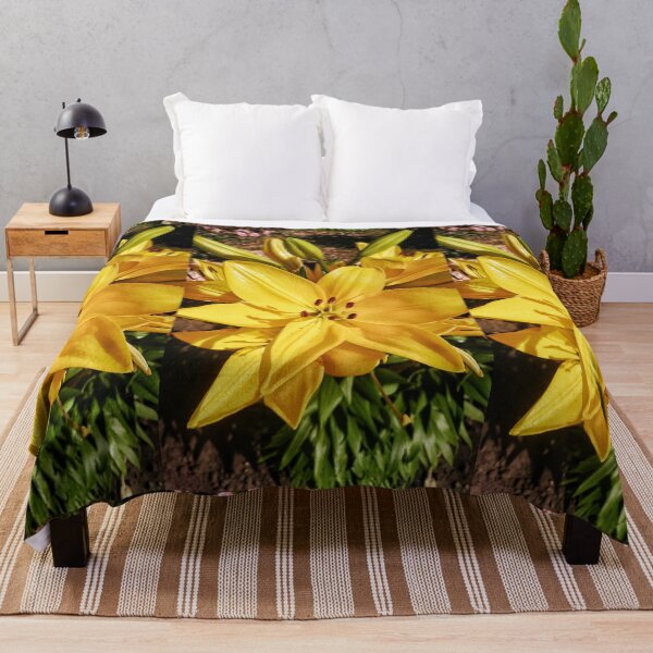 Item preview, Blooming yellow lilies on a sunny day designed and sold by Enerjetal.