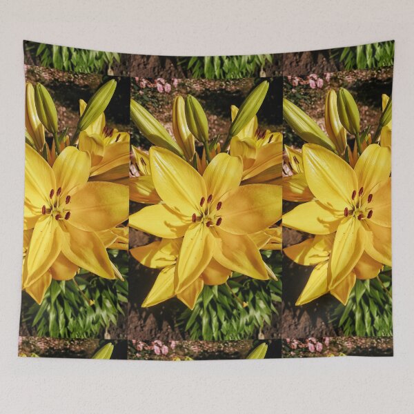 Item preview, Blooming yellow lilies on a sunny day designed and sold by Enerjetal.