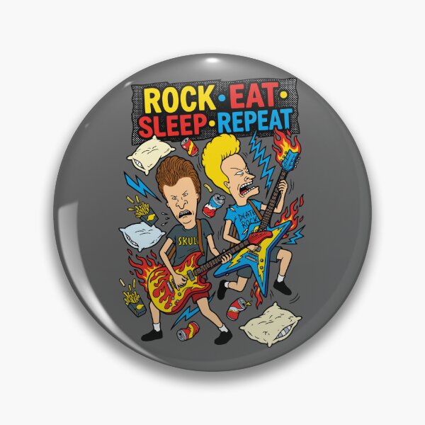 Item preview, Beavis and Butt-Head: Rock, Eat, Sleep, Repeat. Metal Chaos designed and sold by Imprearte.