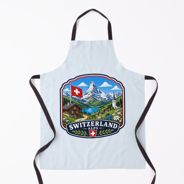 Item preview, Switzerland - Alps Mountain, Lake Chalet Scenic  designed and sold by Myra365Art.