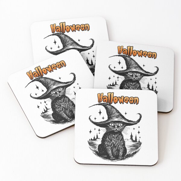 Item preview, Halloween Witch Black Cat designed and sold by     Sela Art .