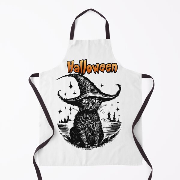 Item preview, Halloween Witch Black Cat designed and sold by Sela Art .