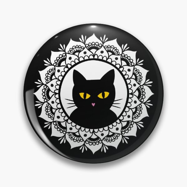 Item preview, Black Cat Mandala designed and sold by Julie Erin Designs.