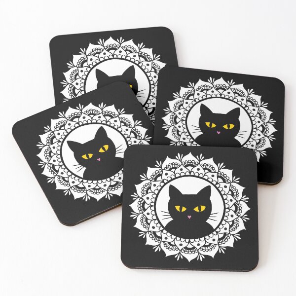 Item preview, Black Cat Mandala designed and sold by Julie Erin Designs.