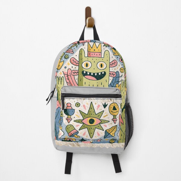 Item preview, Whimsical Fantasy Monster Doodle Maximalist Art designed and sold by Romgora.