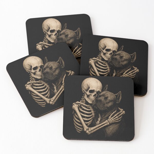 Item preview, Skeleton and Dog Embrace Graphic Halloween Design designed and sold by rafaeltto.