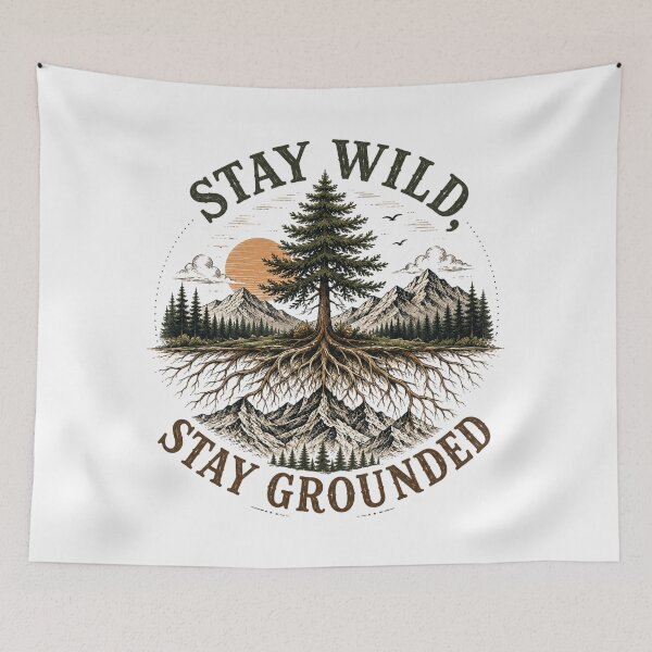 Item preview, Stay Wild, Stay Grounded designed and sold by Side Quest Co..