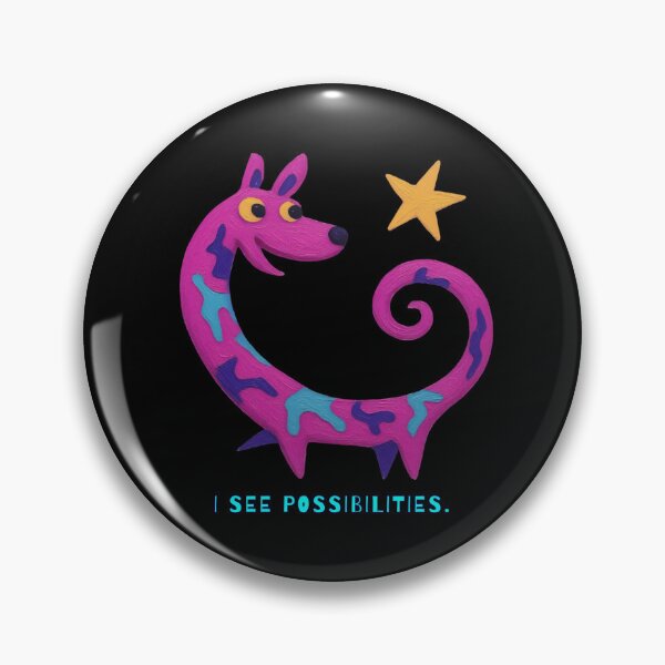 Item preview, I See Possibilities - Colorful Quirky Creature & Positive Quote designed and sold by PatykArt.