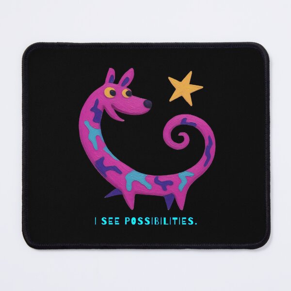 Item preview, I See Possibilities - Colorful Quirky Creature & Positive Quote designed and sold by PatykArt.