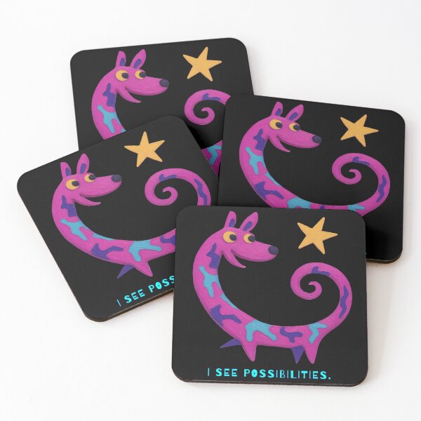 Item preview, I See Possibilities - Colorful Quirky Creature & Positive Quote designed and sold by PatykArt.