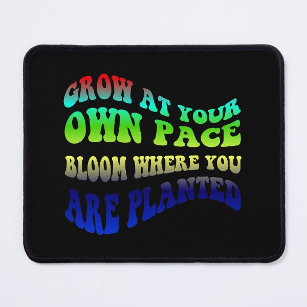 Item preview, Grow At Your Own Pace Bloom Where You Are Planted Retro Wavy designed and sold by ilyasartist.
