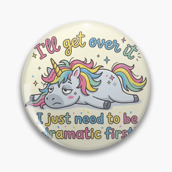 Item preview, Dramatic Unicorn Tired Mood designed and sold by chriswo-design.