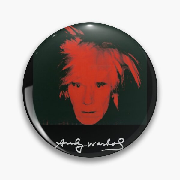 Item preview, Andy Warhol red self-portrait with signature designed and sold by E-W-D.