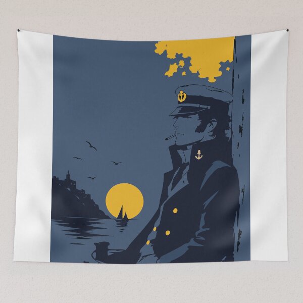 Item preview, Corto Maltese Inspired Art | Vintage Sailor Print | Nautical Comic Art | Mediterranean Maritime Print designed and sold by Studio pod Burom.