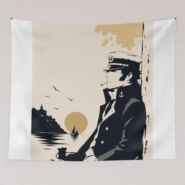 Item preview, Corto Maltese Inspired Art | Vintage Sailor Print | Nautical Comic Art | Mediterranean Maritime Print designed and sold by Studio pod Burom.