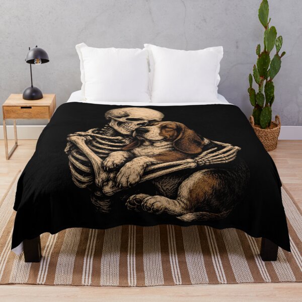 Item preview, Skeleton and Dog Embrace Design Basset Hound Halloween designed and sold by rafaeltto.