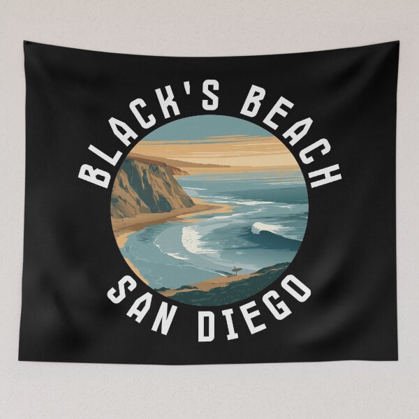 Item preview, Black's Beach – San Diego (with White Lettering) designed and sold by VelvetRoom.