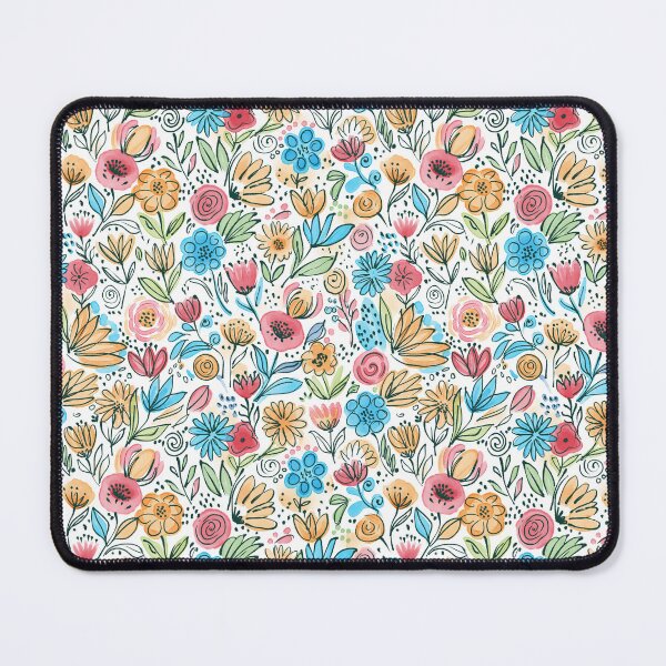 Item preview, Primitive flowers sesamless watercolor pattern designed and sold by NataliRubchik.