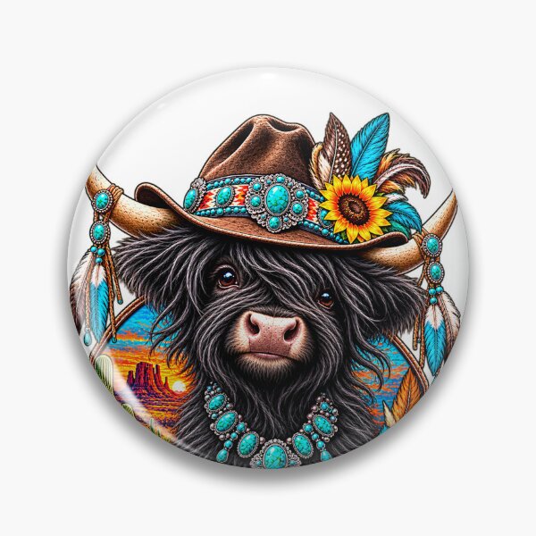 Item preview, Southwestern Highland Black Calf  designed and sold by NativeGraffix.