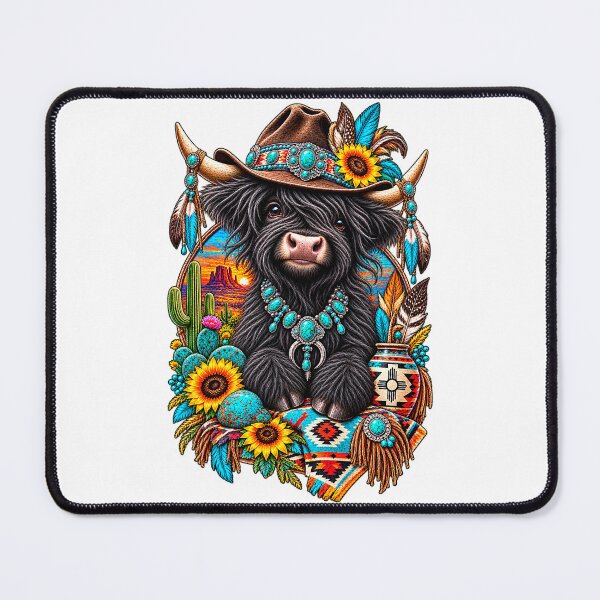 Item preview, Southwestern Highland Black Calf designed and sold by NativeGraffix.
