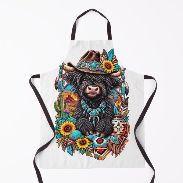 Item preview, Southwestern Highland Black Calf designed and sold by NativeGraffix.