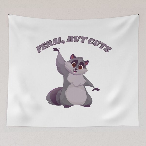 Item preview, Cute Floofy Raccoon, Feral, Still Cute designed and sold by CursedButCute1.