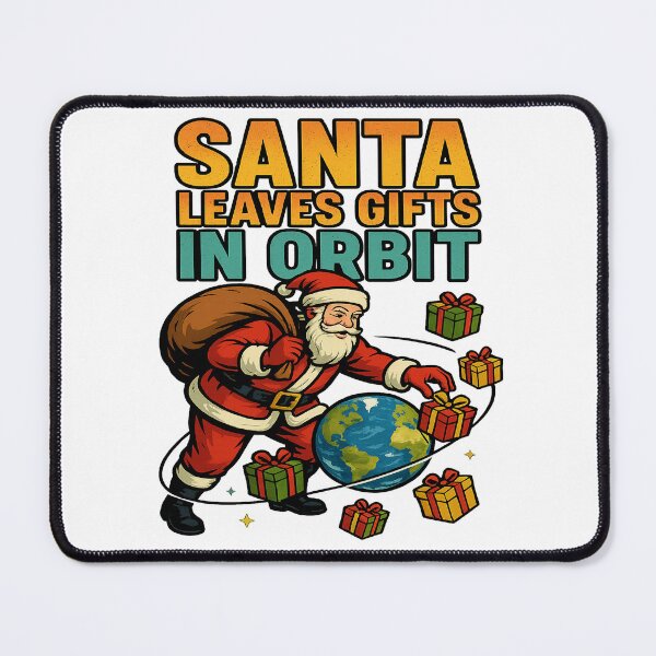 Item preview, Santa Leaves Gifts In Orbit Christmas Space Santa designed and sold by ColeLaniTrading.