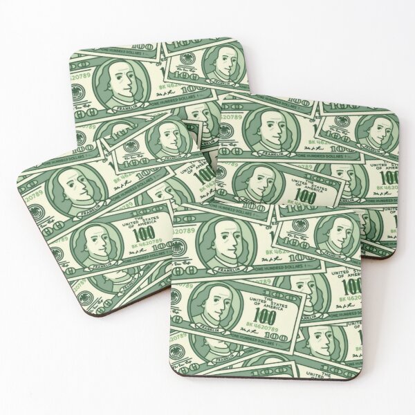 Item preview, 100 Dollar Bills Pattern - Cartoon Cash & Money Wallpaper Illustration designed and sold by Billy Morfo™.