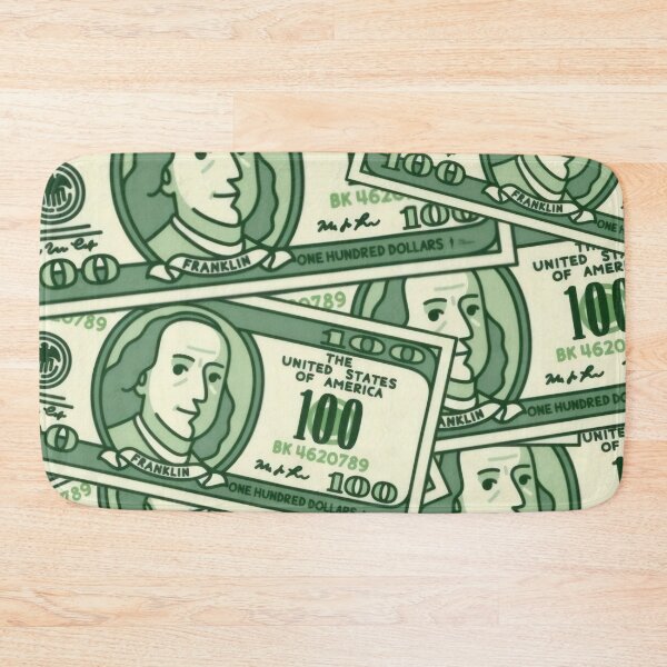 Item preview, 100 Dollar Bills Pattern - Cartoon Cash & Money Wallpaper Illustration designed and sold by Billy Morfo™.