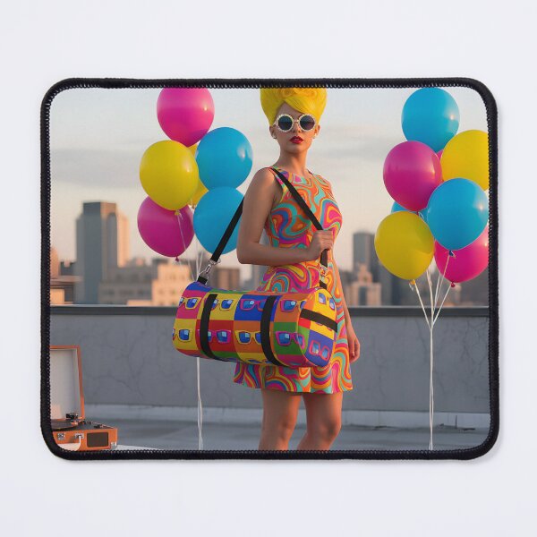 Item preview, Colorful Sunglasses Pop Art Pattern - Retro 60s Glasses Duffle Bag Design designed and sold by Ela Art Space .