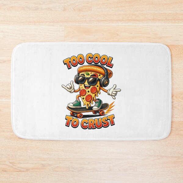 Item preview, Too Cool to Crust – Funny Pizza Skateboarder with Headphones designed and sold by CraigDesignWork.