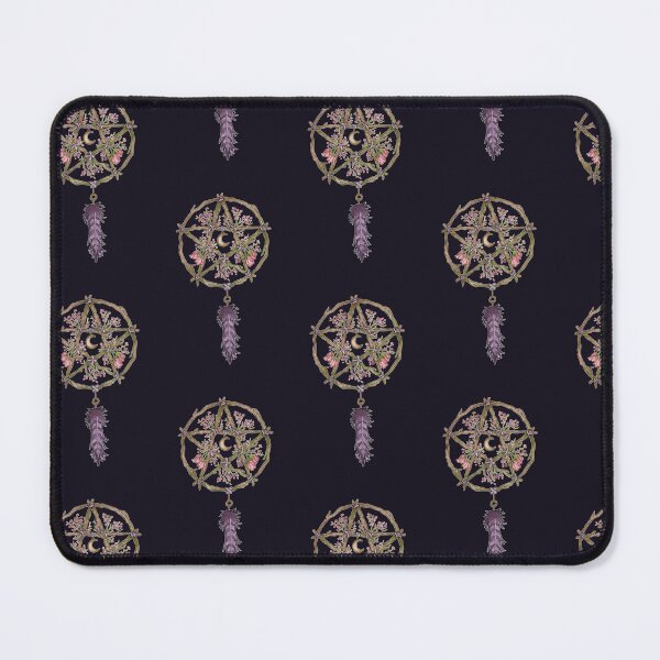 Item preview, Pentacle Floral Witch Wreath Moon designed and sold by esmavart.