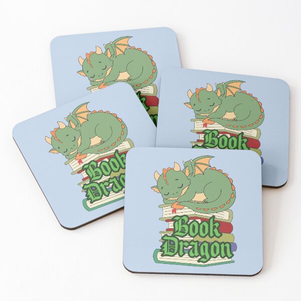 Item preview, Book Dragon Kawaii Sleeping Dragon Reading Books Fantasy Book Lover designed and sold by Hallowed Artistry.