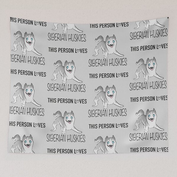 Item preview, This Person Loves SIBERIAN HUSKIES designed and sold by Sparklepupfaeri.