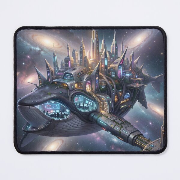 Item preview, Cosmic Leviathan: Cyber City Whale designed and sold by Serene Strokes Art.