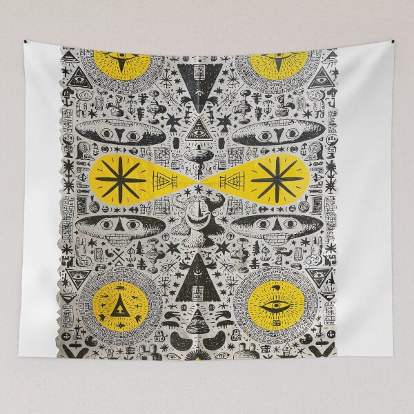 Item preview, Maximalist Doodle Esoteric Eye Pattern designed and sold by Romgora.