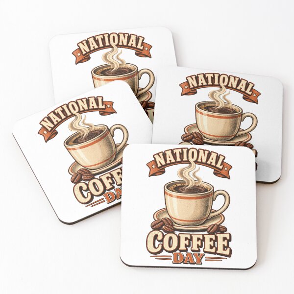 Item preview, National Coffee Day Vintage Mug Design designed and sold by Doodle Souq.