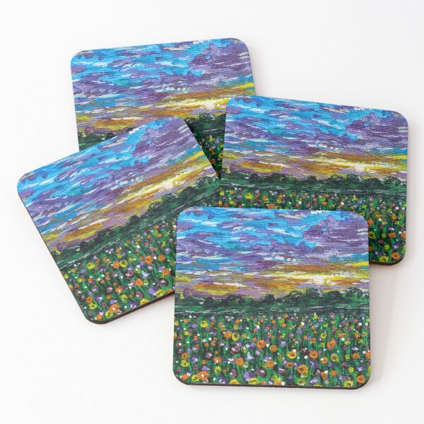 Item preview, Colorful Wildflower Field – Impressionist Landscape Painting designed and sold by EeshaArshad.