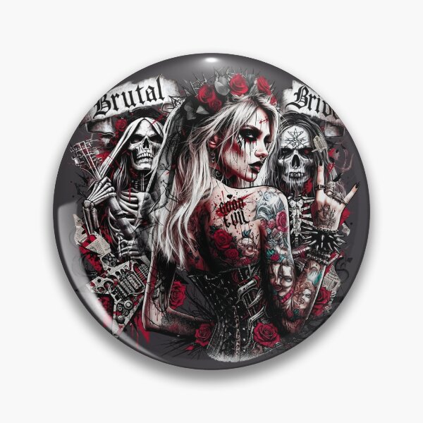 Item preview, Brutal Bride Blonde Tattoo Roses designed and sold by Voodoo Store Paranormal Collections.