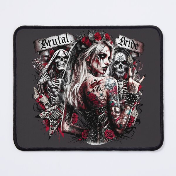 Item preview, Brutal Bride Blonde Tattoo Roses designed and sold by Voodoo Store Paranormal Collections.