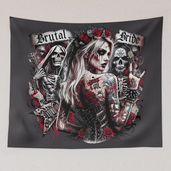 Item preview, Brutal Bride Blonde Tattoo Roses designed and sold by Voodoo Store Paranormal Collections.
