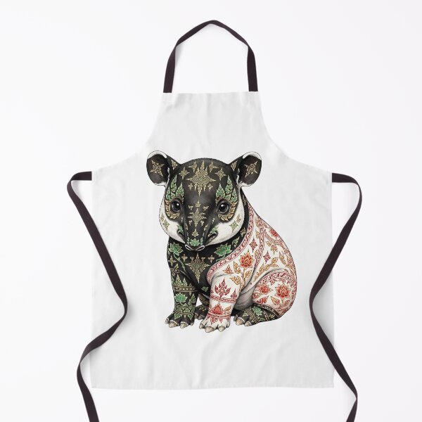 Item preview, Sacred Malayan Tapir Baby - Thai Sak Yant Temple Tattoo Art designed and sold by PrettyCrypt.