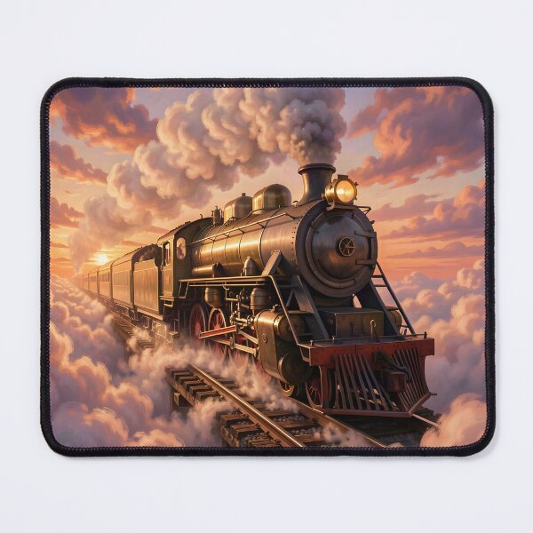 Item preview,  Sky Express: Locomotive Above the Clouds designed and sold by Serene Strokes Art.