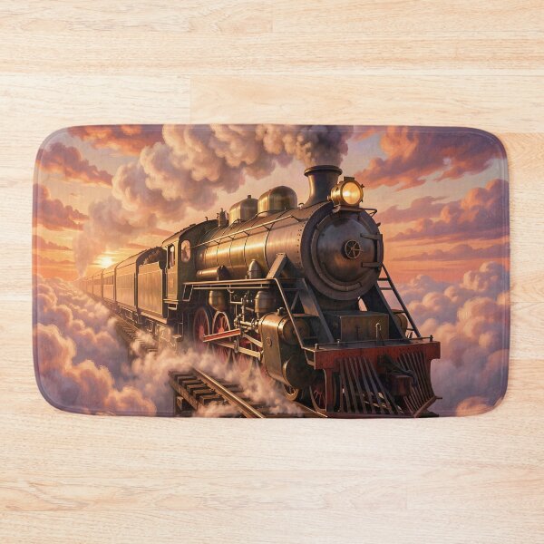 Item preview,  Sky Express: Locomotive Above the Clouds designed and sold by Serene Strokes Art.